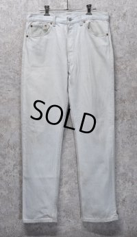 90’s~【ビンテージ】【USA製】【LEVI'S】【リーバイス５０１】501 ホワイトデニム  白【デニムパンツ】【34x30】 