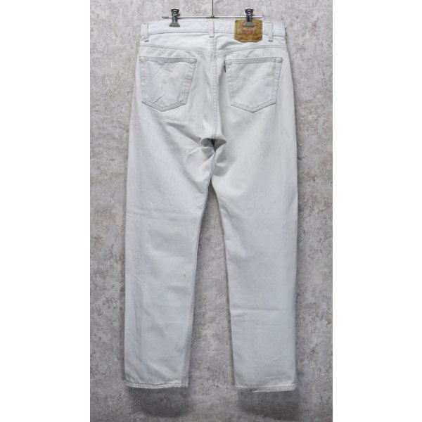 画像4: 90’s~【ビンテージ】【USA製】【LEVI'S】【リーバイス５０１】501 ホワイトデニム  白【デニムパンツ】【34x30】 