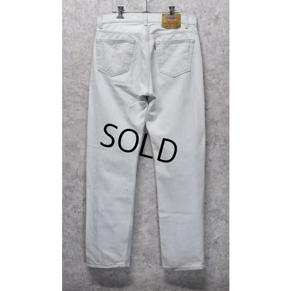画像4: 90’s~【ビンテージ】【USA製】【LEVI'S】【リーバイス５０１】501 ホワイトデニム  白【デニムパンツ】【34x30】 