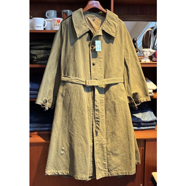 画像1: 50's~【ビンテージ】【フランス軍】フレンチアーミー【オリーブ】【モーターサイクルコート】【サイズ１】 