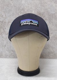 【ビンテージ】patagonia【パタゴニア】【紺地】ロゴキャップ【BBキャップ】【メッシュキャップ】サイズフリー 