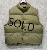 【ビンテージ】【L.L.bean】刻印ボタン【L.L.ビーン】刻印ボタン ベージュ【ダウンベスト】【サイズＸＸＬ程度】 