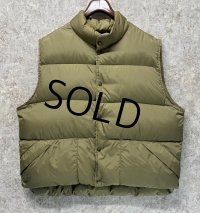 【ビンテージ】【L.L.bean】刻印ボタン【L.L.ビーン】刻印ボタン ベージュ【ダウンベスト】【サイズＸＸＬ程度】 