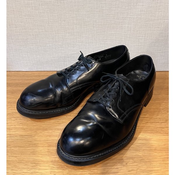 画像1: USA製 ビンテージ【HY-TEST】ハイテスト【黒】【スチールトゥ入り】【プレーントゥ】レザーシューズ【9E】【27cm程度】 