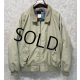 90's【ビンテージ】【エディーバウアー】【Eddie Bauer】【ベージュｘ裏地マドラスチェック】スウィングトップ【サイズＸＬ程度】 