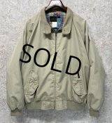 90's【ビンテージ】【エディーバウアー】【Eddie Bauer】【ベージュｘ裏地マドラスチェック】スウィングトップ【サイズＸＬ程度】 