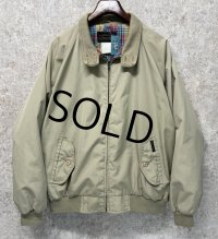 90's【ビンテージ】【エディーバウアー】【Eddie Bauer】【ベージュｘ裏地マドラスチェック】スウィングトップ【サイズＸＬ程度】 