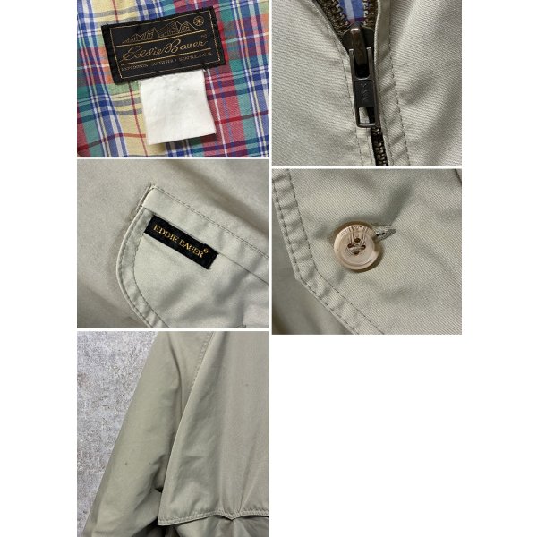 画像2: 90's【ビンテージ】【エディーバウアー】【Eddie Bauer】【ベージュｘ裏地マドラスチェック】スウィングトップ【サイズＸＬ程度】 