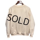 USA製【90s】【ビンテージ】【USA製】ヘインズ【hanes】クリーム色【無地】レディース【スウェット】【サイズW-Ｌ】 