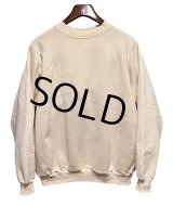 USA製【90s】【ビンテージ】【USA製】ヘインズ【hanes】クリーム色【無地】レディース【スウェット】【サイズW-Ｌ】 