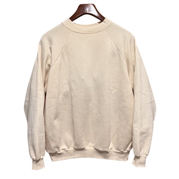 画像1: USA製【90s】【ビンテージ】【USA製】ヘインズ【hanes】クリーム色【無地】レディース【スウェット】【サイズW-Ｌ】 