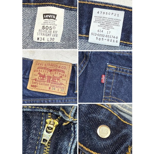 画像2:  USA製【ビンテージ】【LEVI'S】【リーバイス５０５】505【デニムパンツ】【34ｘ30】 