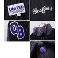 画像2: UNITED SPORT APPAREL【ビンテージ】【黒メルトンｘ紫レザー】【OLD BRIDGE】【スタジャン】【サイズL】<br> (2)