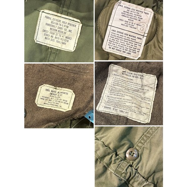 画像2: 【70's】【U.S.ARMY】【米軍実物】【M-65】【モッズパーカー】【フィールドパーカー】【フルセット】【フィッシュテイルパーカー】【M-R】 