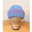 画像1: 【USA製】【ビンテージ】【wigwam】ウィグアム バーズアイ柄【水色】 【ニットキャップ】 【ニット帽】 <br> (1)
