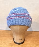 【USA製】【ビンテージ】【wigwam】ウィグアム バーズアイ柄【水色】 【ニットキャップ】 【ニット帽】  