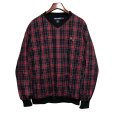 画像1: ビンテージ【POLO GOLF】【ポロゴルフ】【ラルフローレン】【RALPH LAUREN】【赤】タータンチェック【Vネック】【プルオーバー】【サイズM】<br> (1)