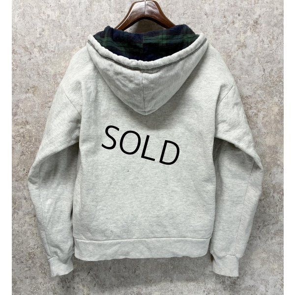 画像3: USA製 ビンテージ【RESQ】霜降りグレーｘブラックウォッチ【パーカー】【サイズM】 