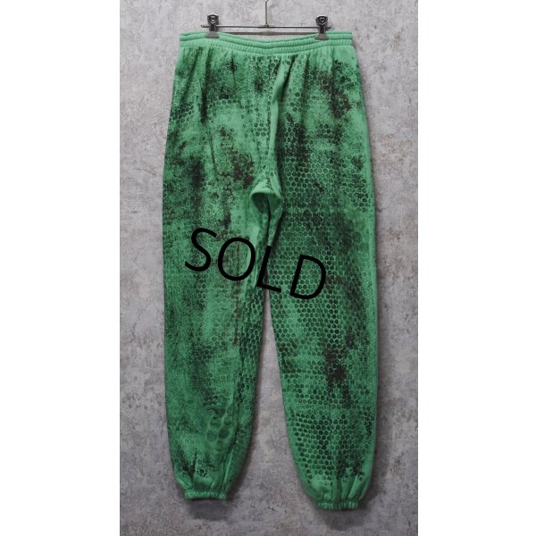 画像5: デッドストック 90's【ビンテージ】【ヘインズ】後染め 蛇柄【黄緑】【スウェットパンツ】【サイズＬ】 
