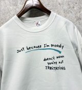 90's【USA製】JERZEES ジャージーズ【ビンテージ】【Just because~】プリント【白】スウェット【サイズXL】 