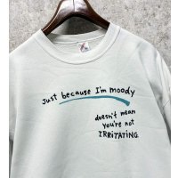 90's【USA製】JERZEES ジャージーズ【ビンテージ】【Just because~】プリント【白】スウェット【サイズXL】 