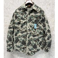 〜80's【ビンテージ】【Bullseye Bill】ダックハンターカモ【カモフラ】シャモアクロスシャツ　サイズL 
