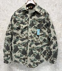 〜80's【ビンテージ】【Bullseye Bill】ダックハンターカモ【カモフラ】シャモアクロスシャツ　サイズL 