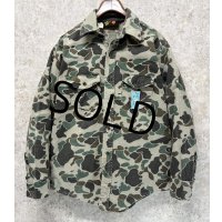 〜80's【ビンテージ】【Bullseye Bill】ダックハンターカモ【カモフラ】シャモアクロスシャツ　サイズL 
