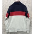 画像3: 90's【USA製】ビンテージ【L.L.Bean】LLビーン【紺×赤ｘグレー】【モックネック】ロンT【サイズL】<br> (3)