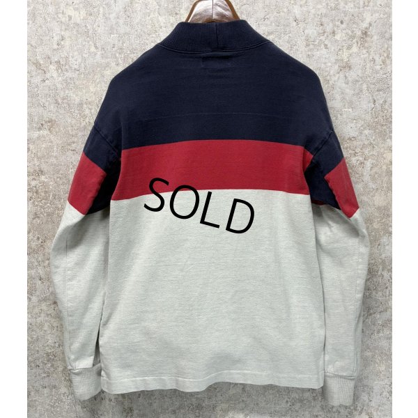 画像3: 90's【USA製】ビンテージ【L.L.Bean】LLビーン【紺×赤ｘグレー】【モックネック】ロンT【サイズL】 