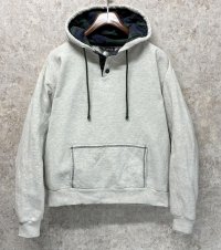 USA製 ビンテージ【RESQ】霜降りグレーｘブラックウォッチ【パーカー】【サイズM】 