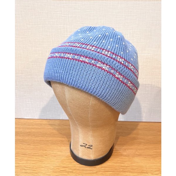 画像3: 【USA製】【ビンテージ】【wigwam】ウィグアム バーズアイ柄【水色】 【ニットキャップ】 【ニット帽】  