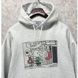画像1: 【90s〜】【ビンテージ】ヘインズ【hanes】スヌーピー【ピーナッツ】クリスマス グレー【パーカー】【サイズXL】<br> (1)