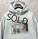 【90s〜】【ビンテージ】ヘインズ【hanes】スヌーピー【ピーナッツ】クリスマス グレー【パーカー】【サイズXL】 