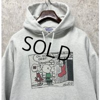 【90s〜】【ビンテージ】ヘインズ【hanes】スヌーピー【ピーナッツ】クリスマス グレー【パーカー】【サイズXL】 