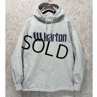 ビンテージ【GEAR for sports】ギアフォースポーツ【グレー】【Wharton】ウォートン【プリント】カレッジ【パーカー】【サイズXL】 