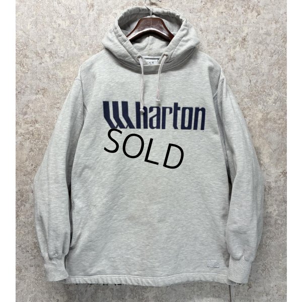画像1: ビンテージ【GEAR for sports】ギアフォースポーツ【グレー】【Wharton】ウォートン【プリント】カレッジ【パーカー】【サイズXL】 