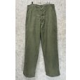 画像1: 70's【米軍実物】【ビンテージ】【ベイカーパンツ】UFOボタン Wステッチ OG107【ユーティリティパンツ】【34×31】<br> (1)
