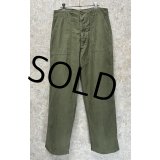 70's【米軍実物】【ビンテージ】【ベイカーパンツ】UFOボタン Wステッチ OG107【ユーティリティパンツ】【34×31】 