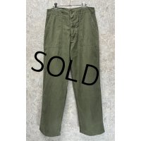 70's【米軍実物】【ビンテージ】【ベイカーパンツ】UFOボタン Wステッチ OG107【ユーティリティパンツ】【34×31】 
