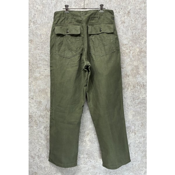 画像5: 70's【米軍実物】【ビンテージ】【ベイカーパンツ】UFOボタン Wステッチ OG107【ユーティリティパンツ】【34×31】 