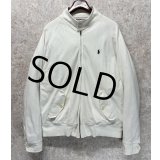 ビンテージ【ラルフローレン】【POLO RALPH LAUREN】白【コットン】【ブルゾン】 ジップアップブルゾン【サイズXL】 