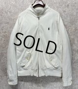 ビンテージ【ラルフローレン】【POLO RALPH LAUREN】白【コットン】【ブルゾン】 ジップアップブルゾン【サイズXL】 