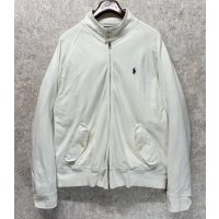 ビンテージ【ラルフローレン】【POLO RALPH LAUREN】白【コットン】【ブルゾン】 ジップアップブルゾン【サイズXL】 
