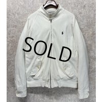 ビンテージ【ラルフローレン】【POLO RALPH LAUREN】白【コットン】【ブルゾン】 ジップアップブルゾン【サイズXL】 