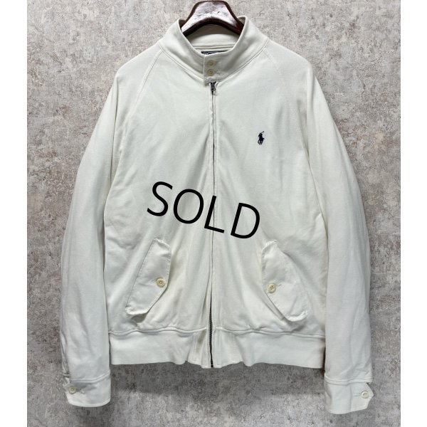 画像1: ビンテージ【ラルフローレン】【POLO RALPH LAUREN】白【コットン】【ブルゾン】 ジップアップブルゾン【サイズXL】 