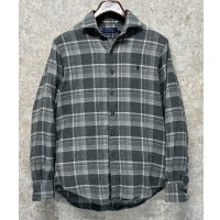 ビンテージ【POLO RALPH LAUREN】ラルフローレン【classic fit】 グレー チェック【ネルシャツ】コットンシャツ 【サイズS】 