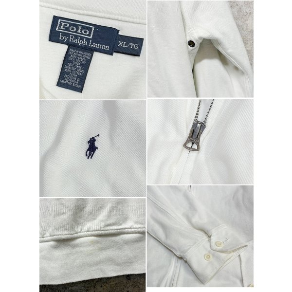 画像2: ビンテージ【ラルフローレン】【POLO RALPH LAUREN】白【コットン】【ブルゾン】 ジップアップブルゾン【サイズXL】 