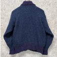 画像3: 80's~【アイルランド製】 ビンテージ【L.L.Bean】LLビーン【青×紫】【カーディガン】レディース【サイズW-M】<br> (3)