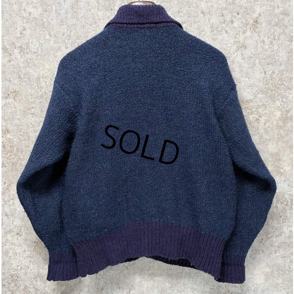 画像3: 80's~【アイルランド製】 ビンテージ【L.L.Bean】LLビーン【青×紫】【カーディガン】レディース【サイズW-M】 